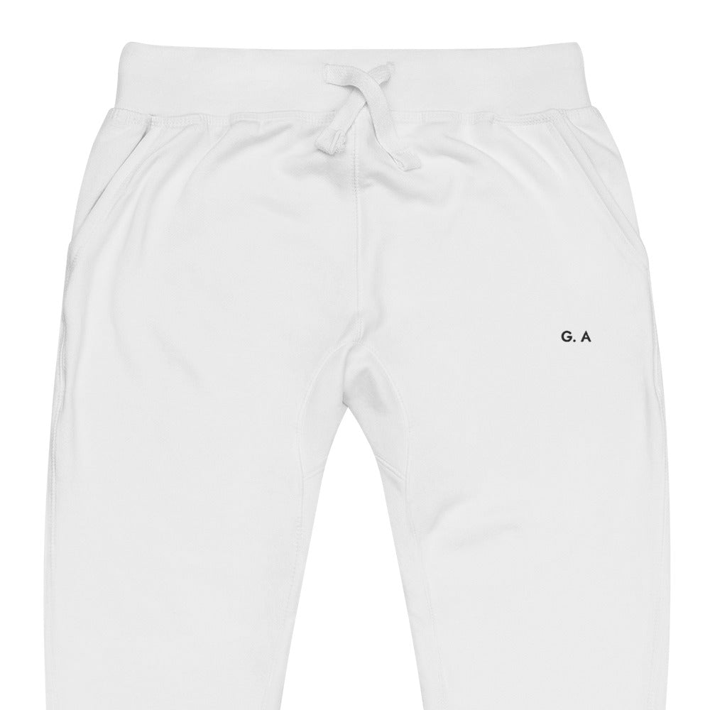 Brooke Fleece Jogger- Santorini White