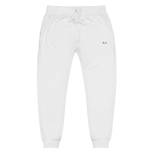 Brooke Fleece Jogger- Santorini White